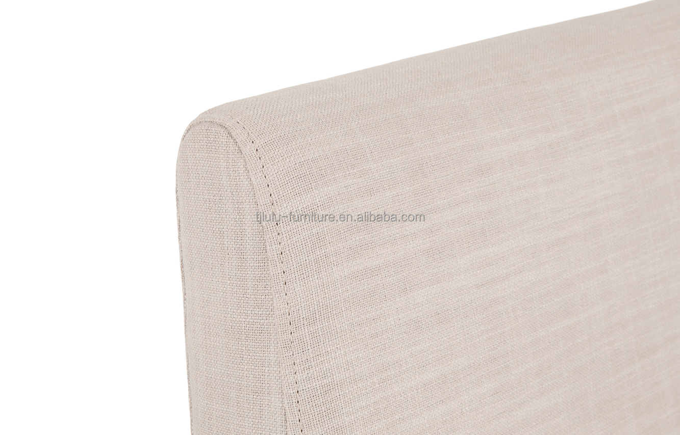 Mail Packing Nordic Modern Wood Structure Fabric Dining Chair For Restaurant Hotel Rubber Wood Frame