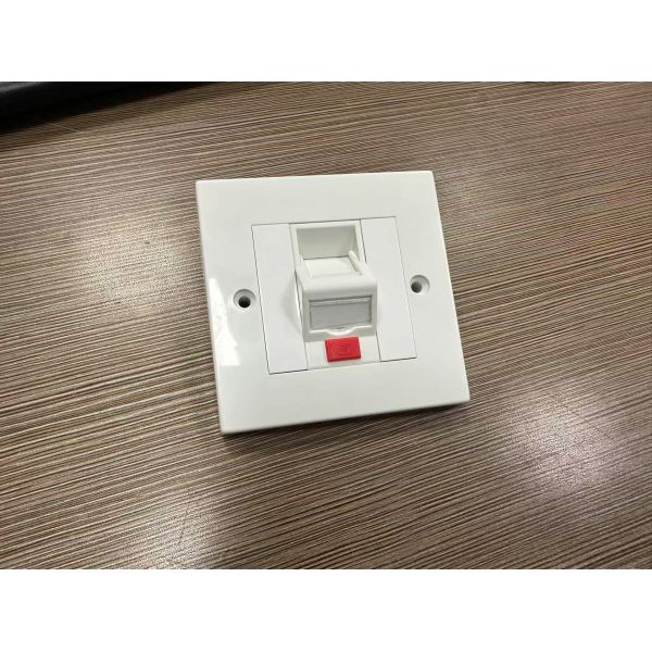ANSHI LJ6C British Style Snap-In 1 Port Network Cable Faceplate RJ45 Frame 86*86MM