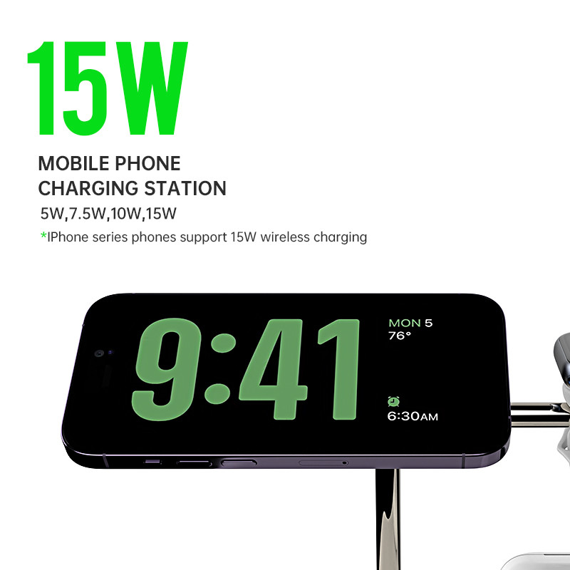 T256 Magnetic Wireless Charger with LED Night Light and Touch Switch Charging Distance 8mm