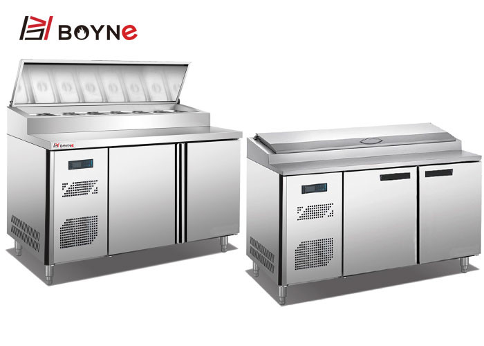 Commercial Kitchen Salad Prep Counter Stainless Steel Refrigerator for keep food fresh use in kitchen