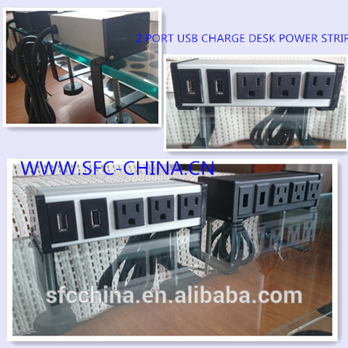 aluminium alloy Desktop Power and USB Charging Solution