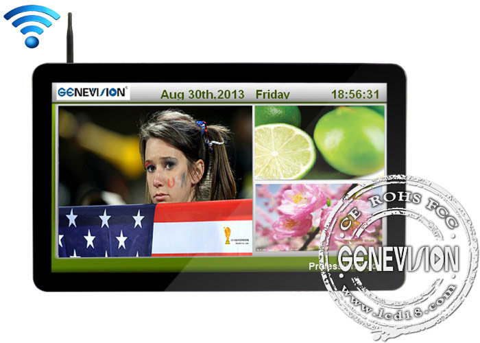 22 Inch Wifi Digital Signage , Network LCD Advertising Screen