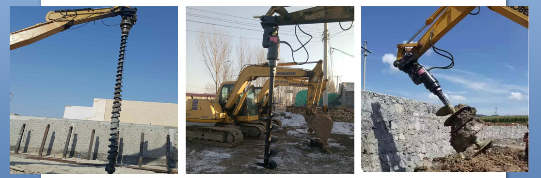 2000 Nm Auger Drill Attachment For Excavators FAG Excavator Attachment