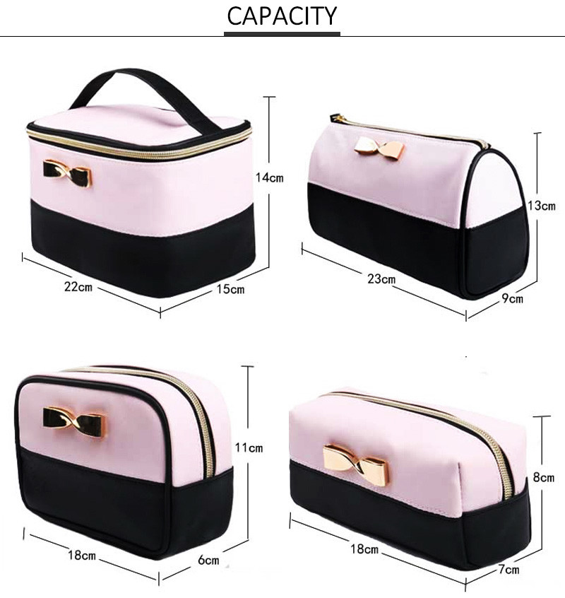 Woman PU Leather Travel Toiletry Bag For Daily Use