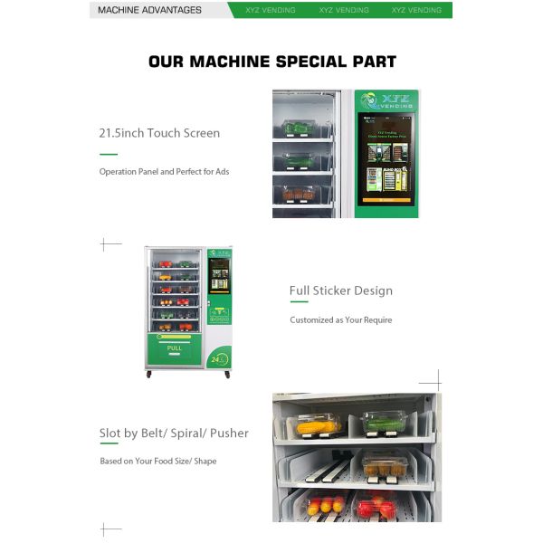 Elevator Cheap Large Capacity Cool Refrigerated Combo Beverage Milk Tea Snacks Smoothie Vending Machine
