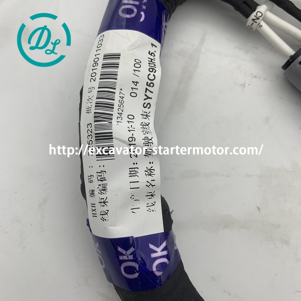 SY75C9I3H.5.1 13425647 Cab Wiring Harness SY75C Excavator Spare Parts