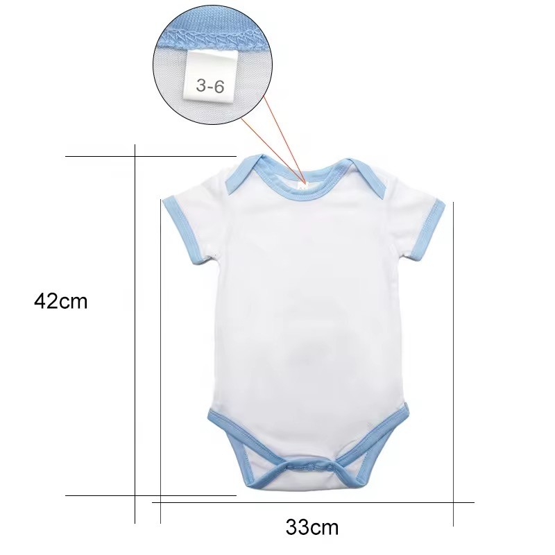 Colored Baby Sublimation Bodysuit Romper For Sublimation Photos Printing