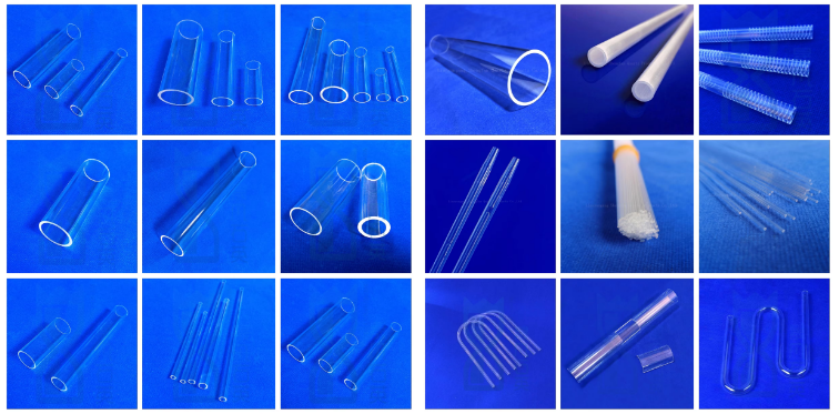 High Temperature Resistant High Light Transmission Customizable Size Transparent Quartz Glass Tube