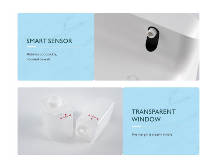 3.7W Wall Mounted Automatic Foam Soap Dispenser OEM Two Spouts Airport