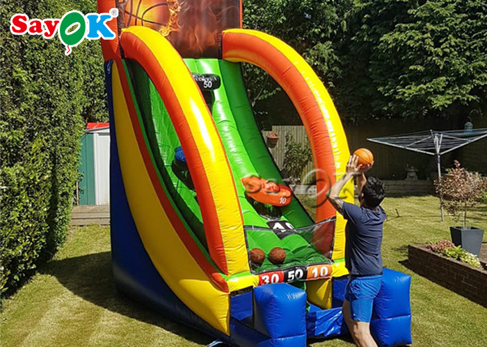Inflatable Basketball Game Fire Proof Inflatable Sports Games For Event / PVC Inflatable Basketball Hoop Toss