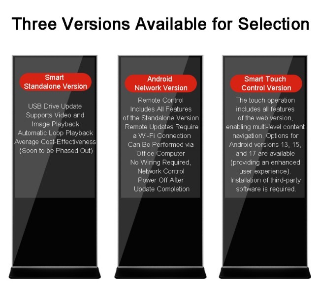 8 Array Mic 75 Inch Vertical Interactive Totem LCD Advertising Display With Android Operating System