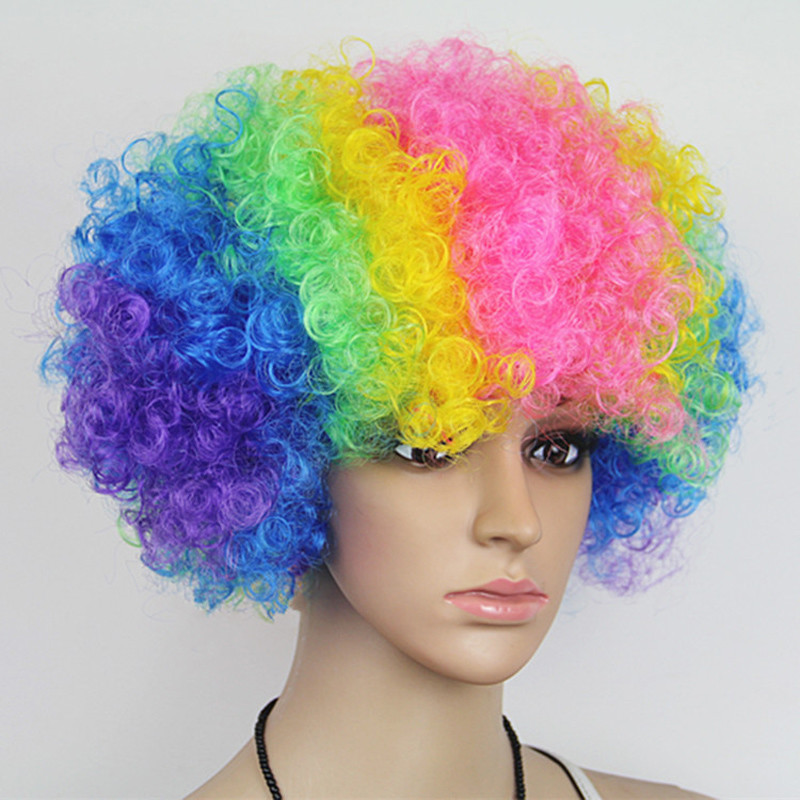 Football Game Fan Wig 28*28cm Dacron Logo Customized Sports Supplies