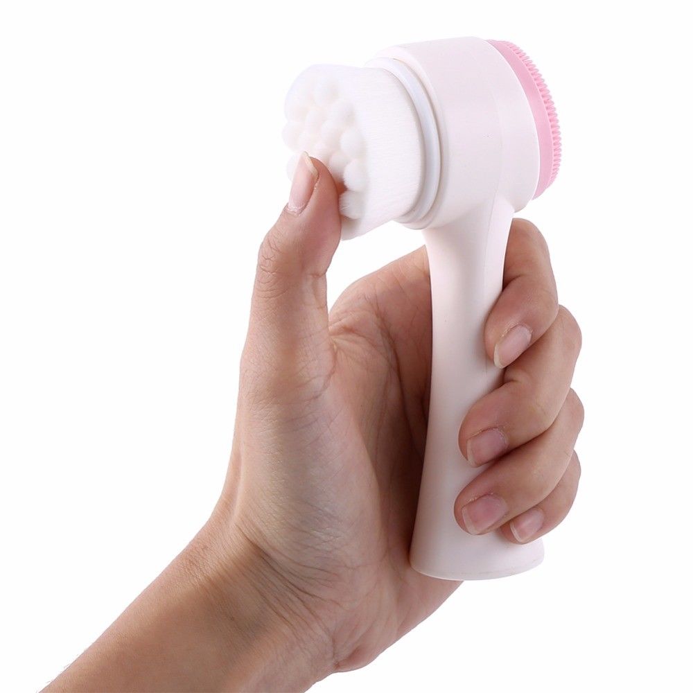 3D Face Massage Rechargeable Facial Cleansing Brush Tool Double Side