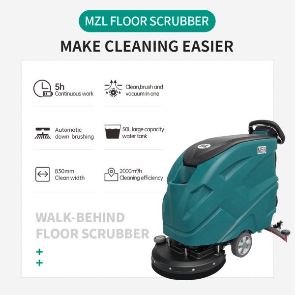 Marble Industrial Electric Walk Behind Floor Scrubber Mop Machine Customized