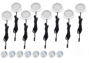Quality 2W LED Illumination Lights Under Cabinet Puck Lights Kit With Touch Dimming Switch for sale
