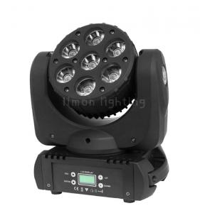 Quality 7x12w RGBW 4in1 DMX/Sound Control Cree LED Beam Moving Head Light for sale