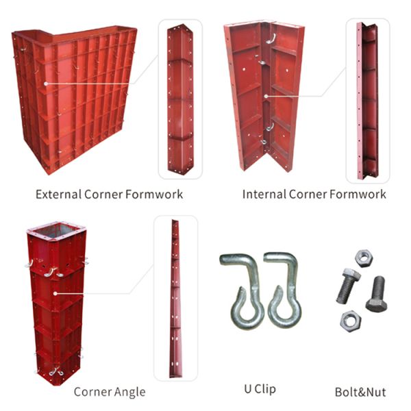 Reusable Adjustable Steel Formwork System with High Load Bearing Capacity for Concrete Construction