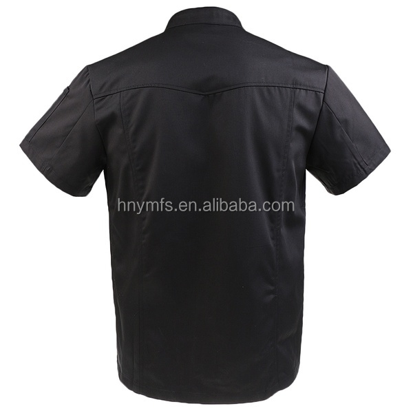 Pure Cotton Kitchen Chef Coat Black Color XS-5XL Breathable