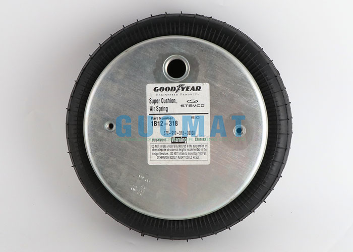 1B12-318 Goodyear Industrial Air Spring 336mm Max.Diameter Aluminum Plate Air Isolator