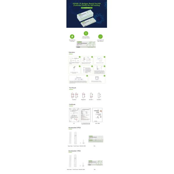 Ultra Precise COVID-19 Antigen Rapid Self Test Kit Colloidal Gold