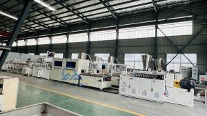 China 200-300mm Double Screw PVC Panel Manufacturing Machine 23x2x2m on sale