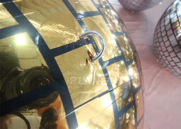 Event Party Gold Mirror Ball Disco Light Inflatable Reflective Mirror Balloon For Decoration PVC Inflatable Mirror Ball