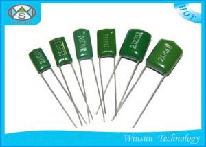Quality Lightweight CL11 Metallized Polyester Film Capacitor Green 100V - 630V Capacitor for sale