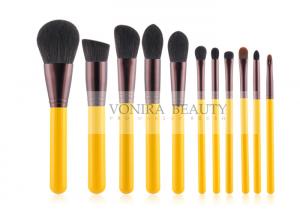 China Yellow Handle Stylish Makeup Brush Collection Kit For Basic Daily Application on sale