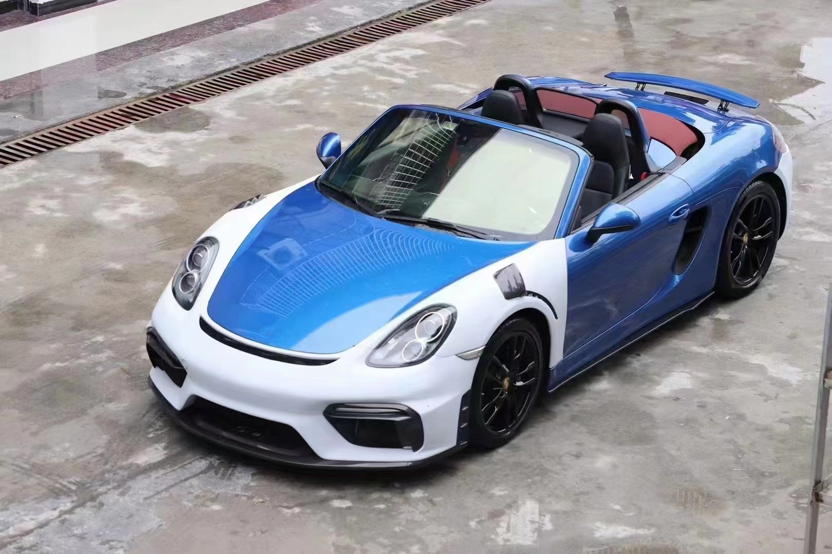Auto Parts for Porsche 981Boxster Cayman Body Kit 981Boxster Cayman Upgraded GT4-style Front and Rear Bumper Body Kit