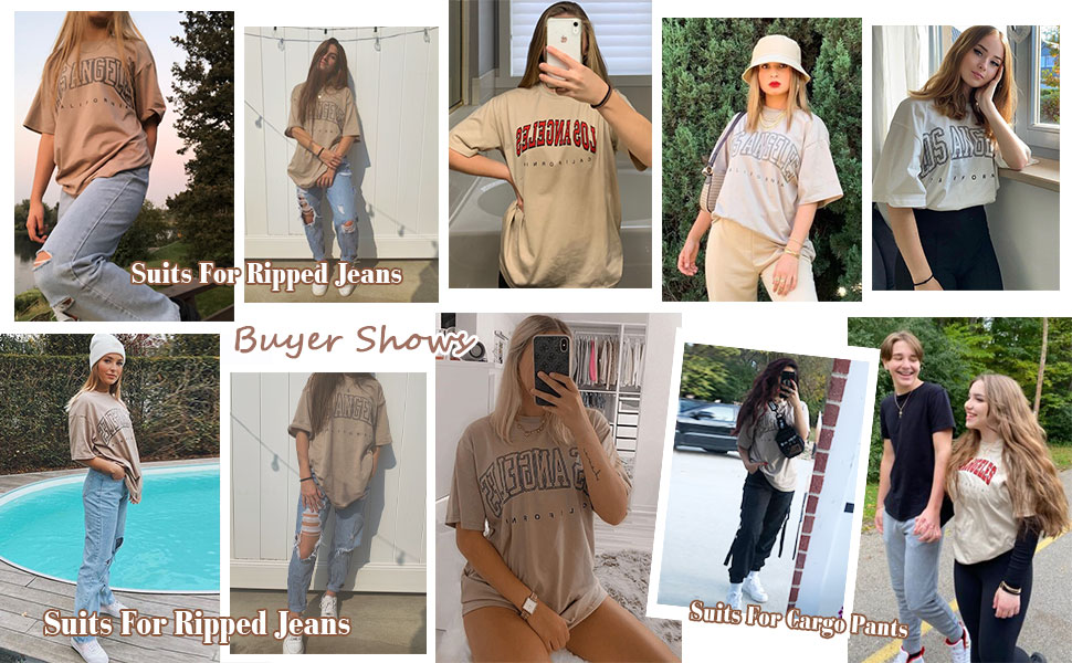 1000 Quantity Splicing Women's Oversized Tees Vintage Half Sleeve Loose Casual T-Shirt