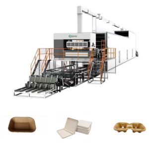 Quality High Speed Waste Paper Rotary Fruit Tray Forming Machine for sale