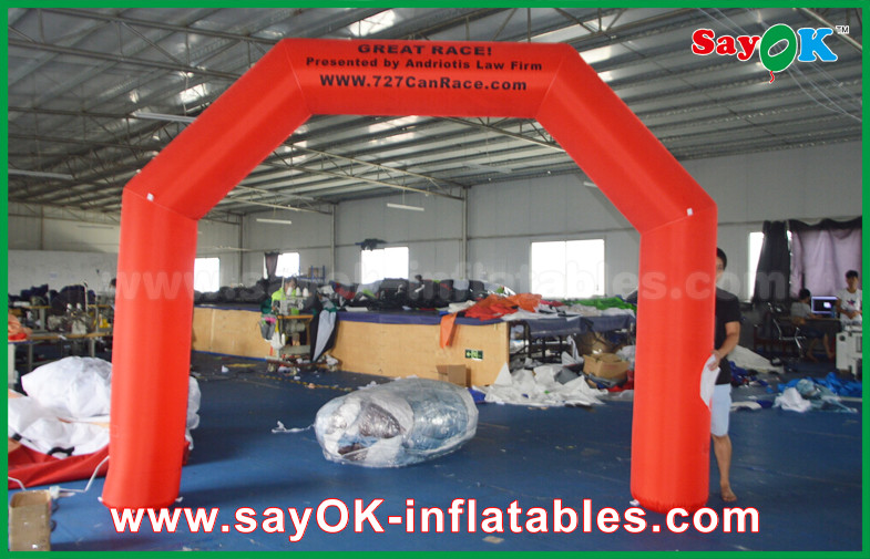 Inflatable Finish Line 4 X 3m Red 210D Oxford Inflatable Finish Arch Safety UL / CE Blower For Race