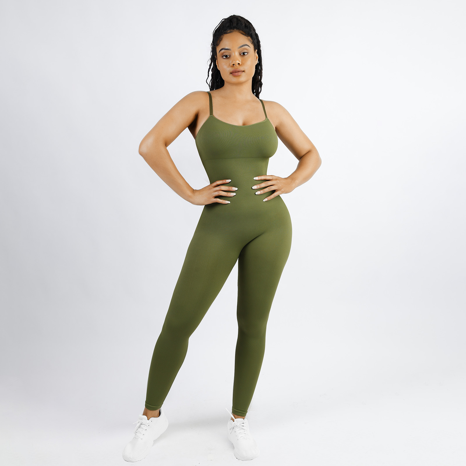 Plus Size Seamless One Piece Tight Workout Bodyjumpsuits Shapewear for Women Tummy Control