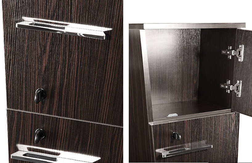 Elegant Solid Wood Hair Stylist Stations With Cabinet , Hair Salon Stations