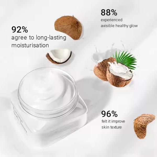 Natural Organic Shea Butter Body Butter with Raw Coconut Oil Moisturizing Whitening Coconut Body Butter