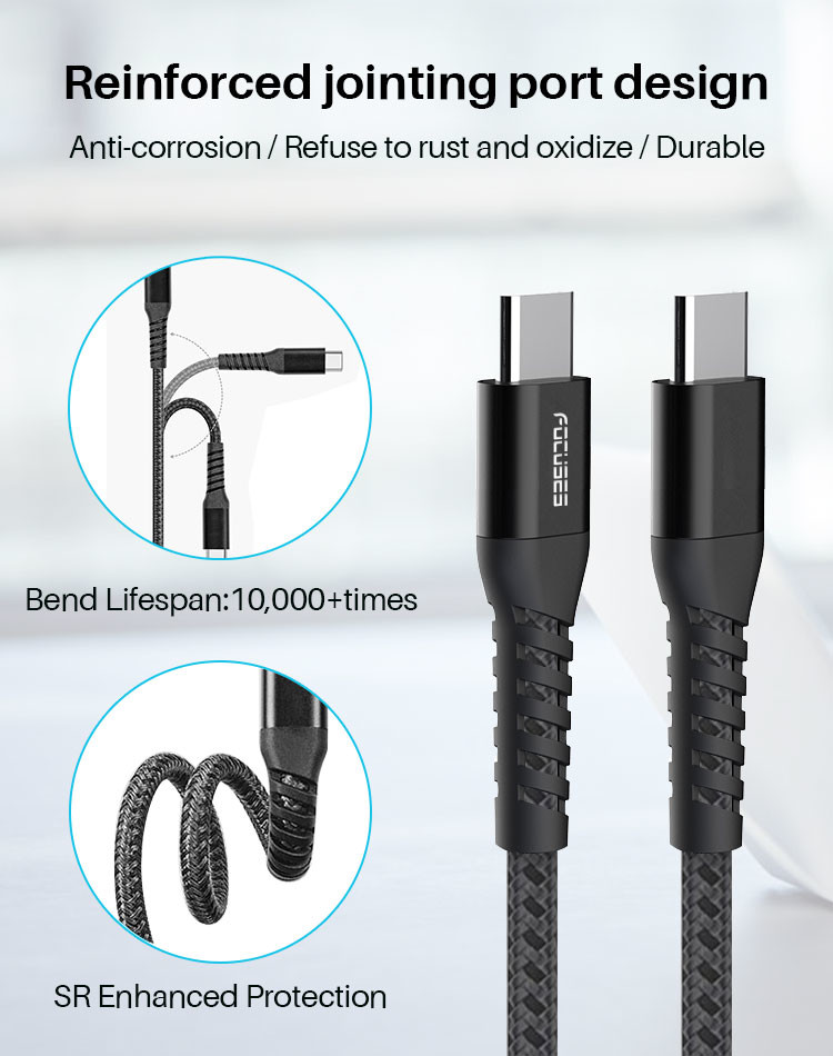 OEM 5A USB 3.0 Charging Cable USB C To USB C Cable For Samsung
