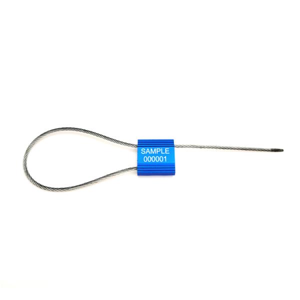 Galvanized Steel Wire Cable Security Seals 26*26mm Markable Area Laser Printed