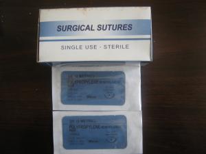 Quality Non-absorbent 1# PE Suture 75cm,  with needle CE certificate from China for sale