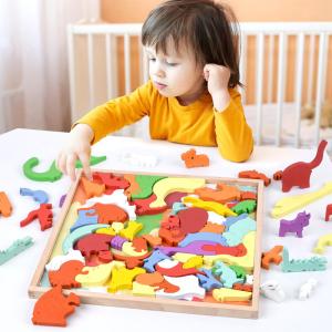 Quality ISO Stereoscopic Wooden Animal Puzzle For Kids Early Education for sale