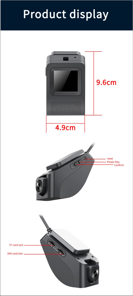 Front And Rear Car Wireless Dashboard Camera DVR Dash Cam With Live View 1080p