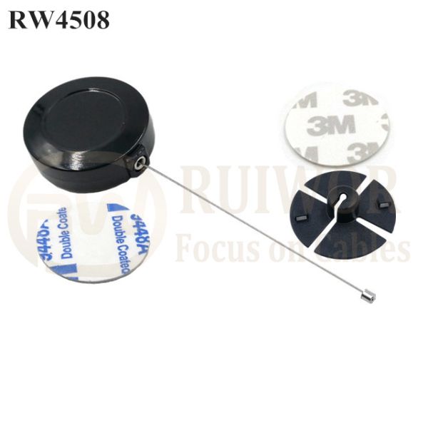 RW4508 Round Display Pull Box Plus Dia 38mm Circular Sticky Flexible ABS Plate