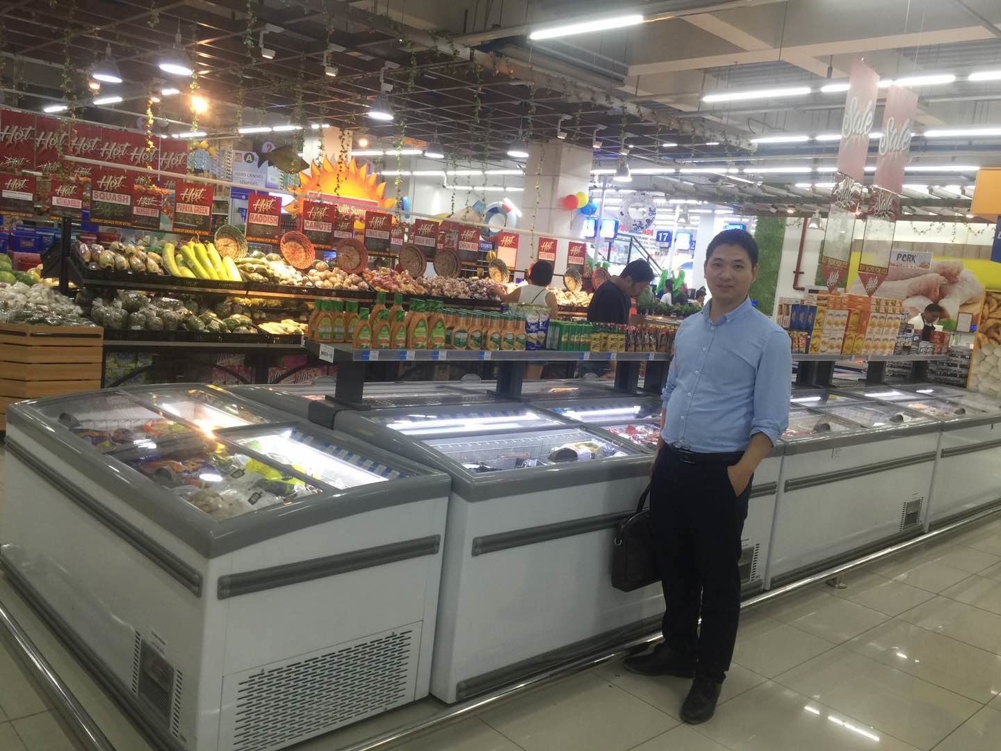 2.5 Meter Length Commercial Display Freezer Ice Cream Showcase