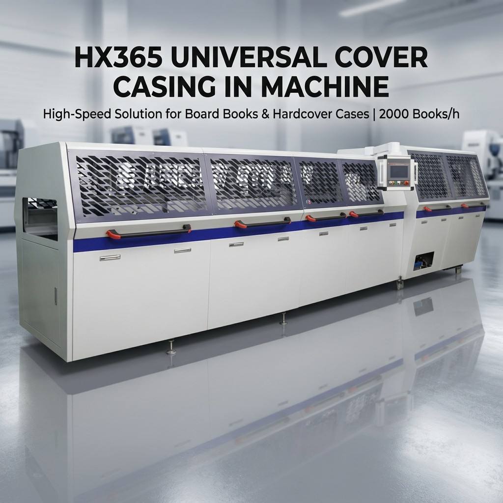 HX365 Universal Cover Casing In Machine Designed for Continuous and Consistent Book Binding in Publishing and Printing Facilities