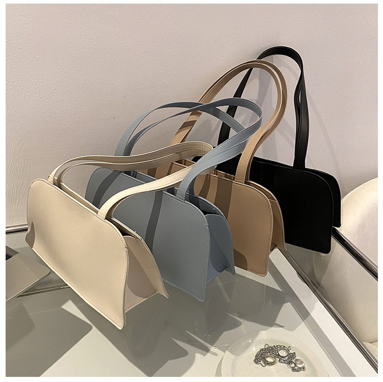 Popular Women's Hand Bags Korean Fashion Solid Color Custom Logo Single Shoulder Bag
