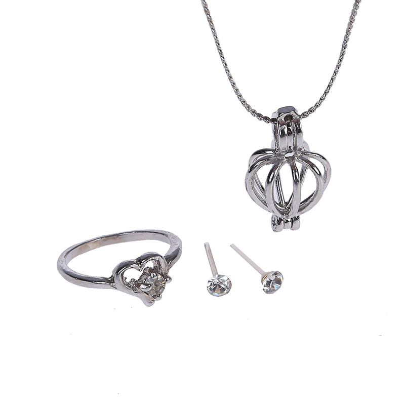 Love Pearl Gift Sets Including Earrings and Ring and Necklace for women gift