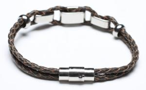 Quality Leather Bracelet, Stainless Steel Clasp for sale