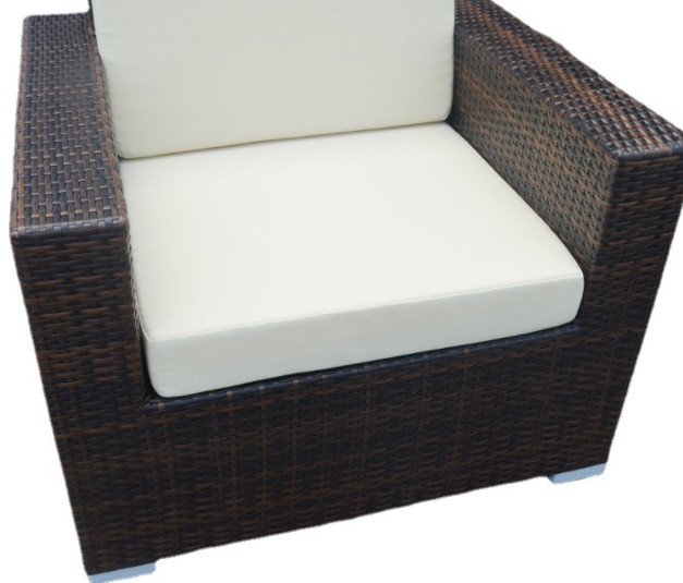 4 Pcs Rattan Sectional Sofa Furniture Outdoor Comfortable Casual Sectional