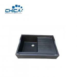 Quality Granite Composite Kitchen Sink With Drain Board Single Bowl Topmount Granite Kitchen Sink For House for sale