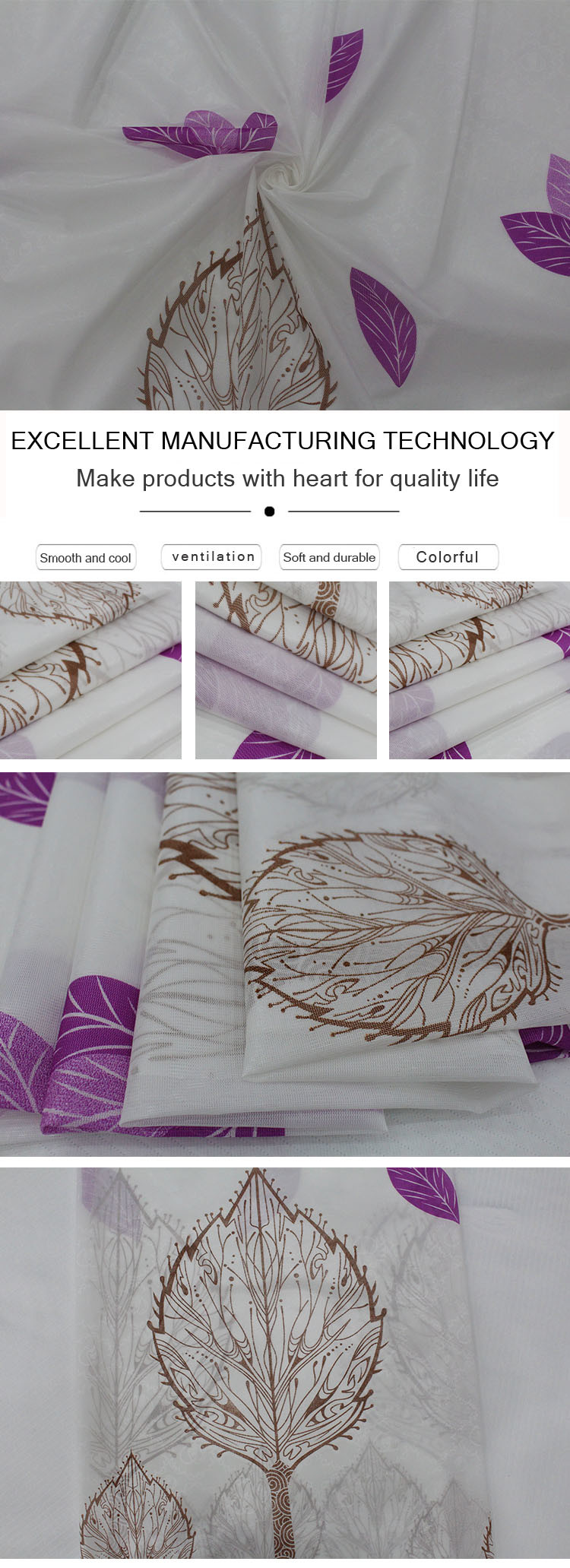 Mattresses And Sheets Are Finely Printed With 100% Polyester Warp Printed Fabric