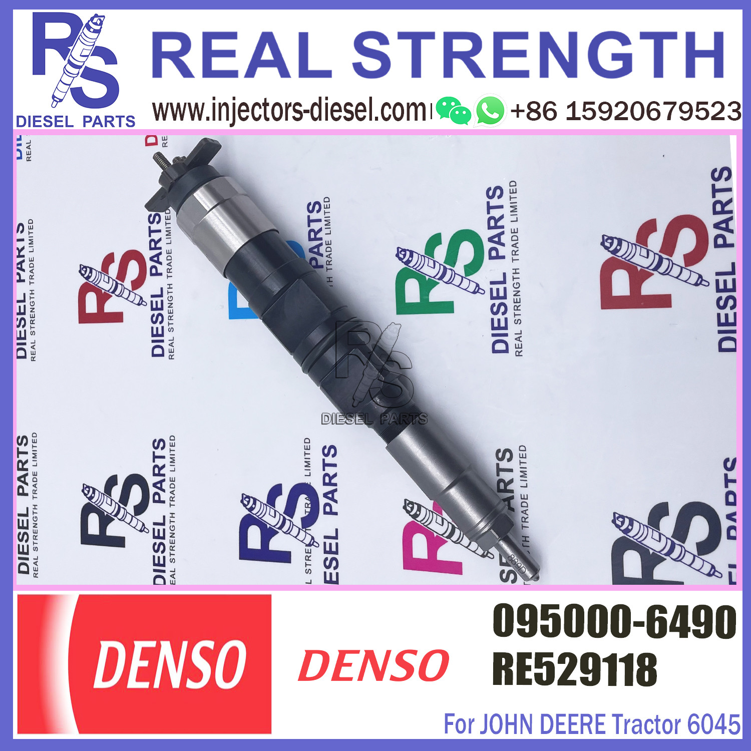 Diesel engine spare parts common rail fuel inyector nozzle 095000-6490 tractor fuel injector DZ100217